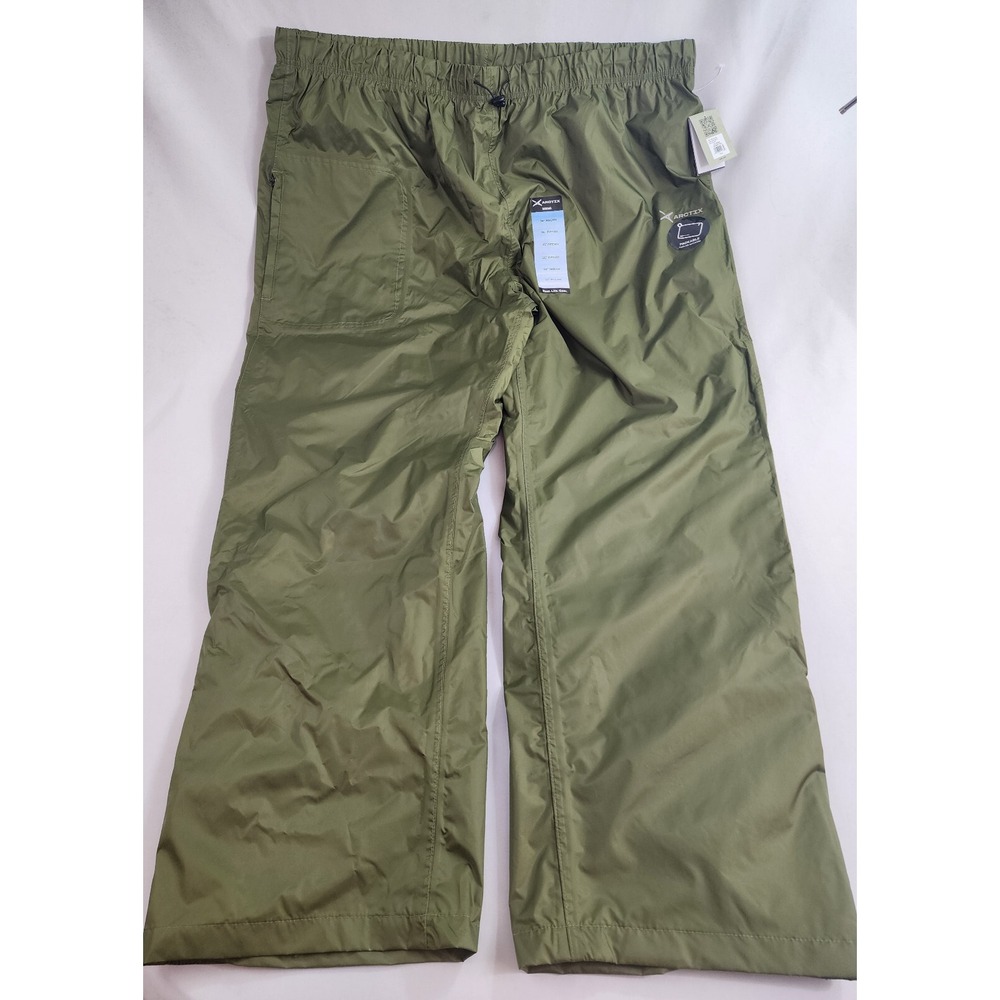 Arctix Storm Rain Pants Mens 4XL 52-54W 36L Olive Green Nylon Packable 91775X